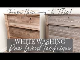 how to whitewash raw wood with paint