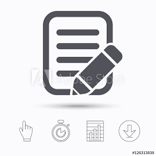 Edit Icon Pencil For Drawing Symbol Stopwatch Timer Hand