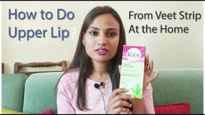 how to do upper lip from veet strips at