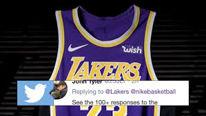 Last season they choose to celebrate magic johnson with a purple version which included pinstripes as a nod to his various business achievements. One Detail About One Of The Lakers New Jerseys Made Basketball Fans Furious Article Bardown