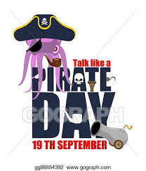 Art tends to draw fringe personalities. Eps Illustration International Talk Like A Pirate Day Octopus Pirate Poulpe Buccaneer Eye Patch And Smoking Pipe Pirates Cap Bones And Skull See Animal Filibuster Vector Clipart Gg98854392 Gograph