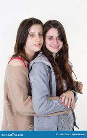 Girls in Love Embracing Lesbian or Sister Stock Photo - Image of portrait,  female: 121973214