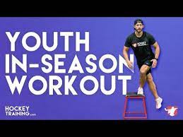 youth in season hockey workout to