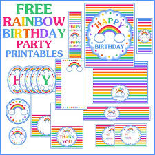 Free Rainbow Birthday Printables Catch My Party