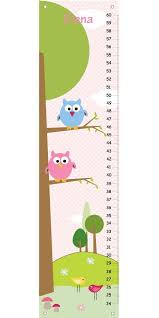 Amazon Com Personalized Height Chart For Kids Owl Growth