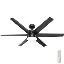 Indoor Outdoor Matte Black Ceiling Fan