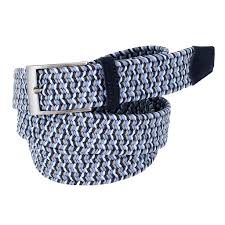 Light Blue Grey Dark Blue Elastic Braided Belt 3 5 Cm Wide Michele Baggio Italian Fashion Accessories By Paolo Da Ponte Italia Srl