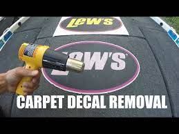 remove a carpet decal on a b boat