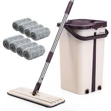If you see that the spin mop head is very dirty, you can always use bleach to improve the disinfection. Home Wash Dry Flat Mop Bucket All Floor Cleaning System With 8 Mop Head Pads Household Supplies Cleaning Cleaning Tools