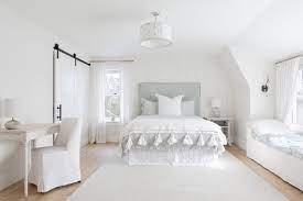 Introduce contrast with white bedding and wood nightstands. White Bedroom Designs Decor Ideas Pictures Home Decor Buzz