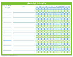 Payment Schedule Template Essential Bill Monthly Wonderful