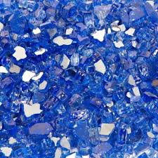 Blue Fire Glass Media Rock For Fire Pit