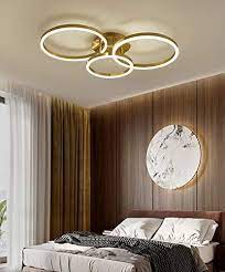 Golden Led Ring Low Height Ceiling Lamp