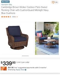2 Patio Swivel Rocking Chair Two For