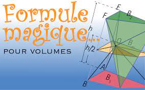 Volume D Un Triangle - Formule magique … pour volumes | Accromath