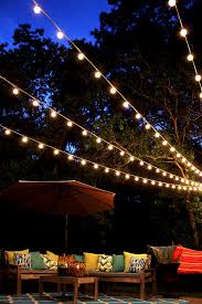 Canopy Of String Lights In Our Backyard