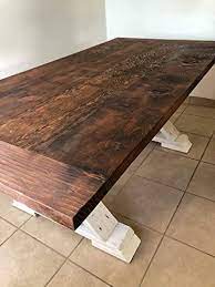 Farmhouse rustic table set | end table, coffee table, sofa table | farmhouse solid wood tables | handmade country table set. Amazon Com Farmhouse Redwood Rustic Table Reclaimed Wood Dark Brown And White Handmade
