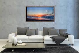 Beach Sunset Painting Canvas Wall Art