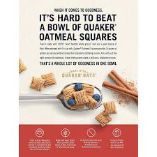 quaker oatmeal squares breakfast cereal
