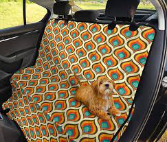 Retro Dog Hammock Back Seat Cover For