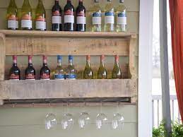 wine rack from a wood pallet