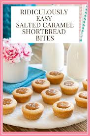 salted caramel shortbread bites