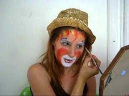 auguste clown makeup design rainbow