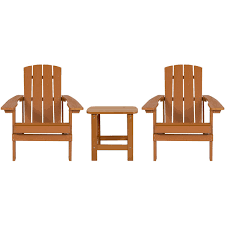 Teak Faux Wood Adirondack Chairs