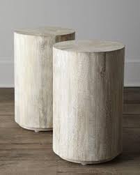 Driftwood Whitewash Side Table
