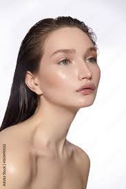 beautiful face of young woman skincare