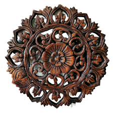 12 Round Flower Vintage Wooden Mandala