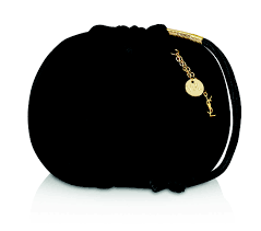 luxurious black ysl pouch