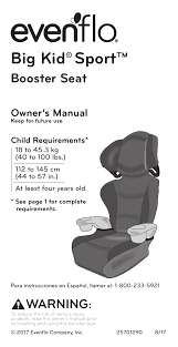 car seat instruction manual