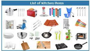 list of kitchen items javatpoint