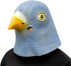 I wonder where a guy, an everyday joe like myself, can find a little action. Amazon Com Creepyparty Animal Mask Costume Novelty Halloween Costume Party Latex Birds Head Mask Pigeon Mask Blue Pigeon Toys Games