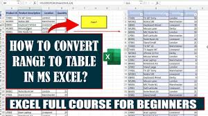 convert range to table in ms excel