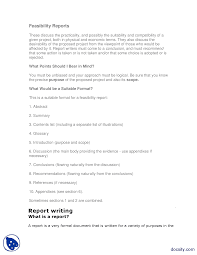 Feasibility Reports Report Writing Skills Lecture Handout