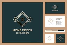 luxury home decoration logo design with