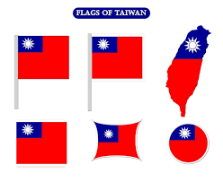 taiwan flag vectors ilrations for