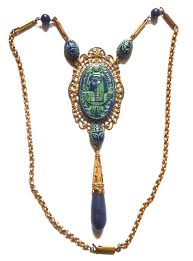 Egyptian Revival Vintage Necklace With