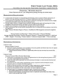 Financial Analyst Resume