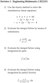 Solve The Simultaneous Linear Equations