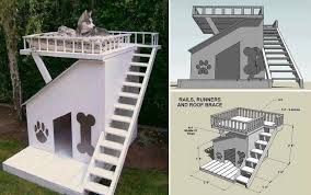 diy dog house with roof top deck home