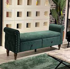 bench with drawer chesterfield design