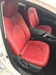 Custom Red Leather Seat Covers Upgrade