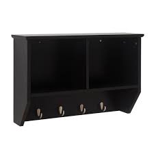 w hanging wall shelf with hooks in