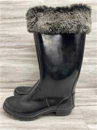 hunter tall rain boots with fur women