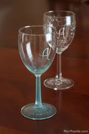 Craft Cottage Monogrammed Wine Glasses