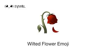wilted flower emoji emoji meaning