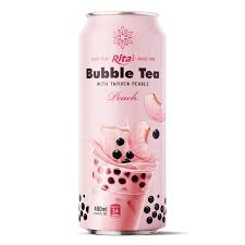 private label bubble tea with peach